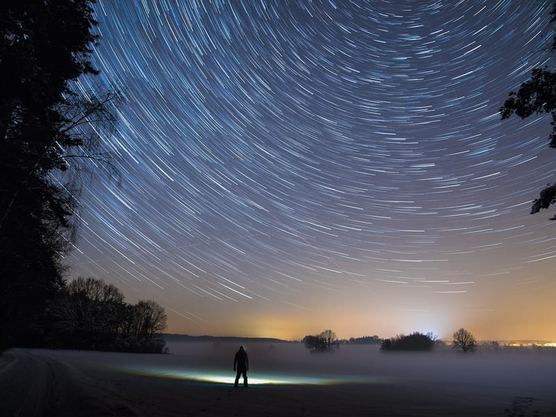 Starry sky at night
